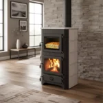 Salamandra a lenha com caldeira Thermo Vulkan plus - 19 Kw